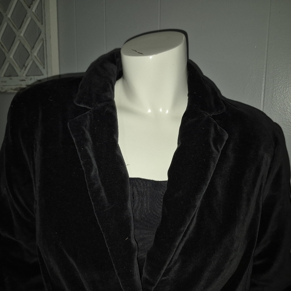 Ben Sherman Black Velvet Blazer Women's Size Large - Picture 2 of 5